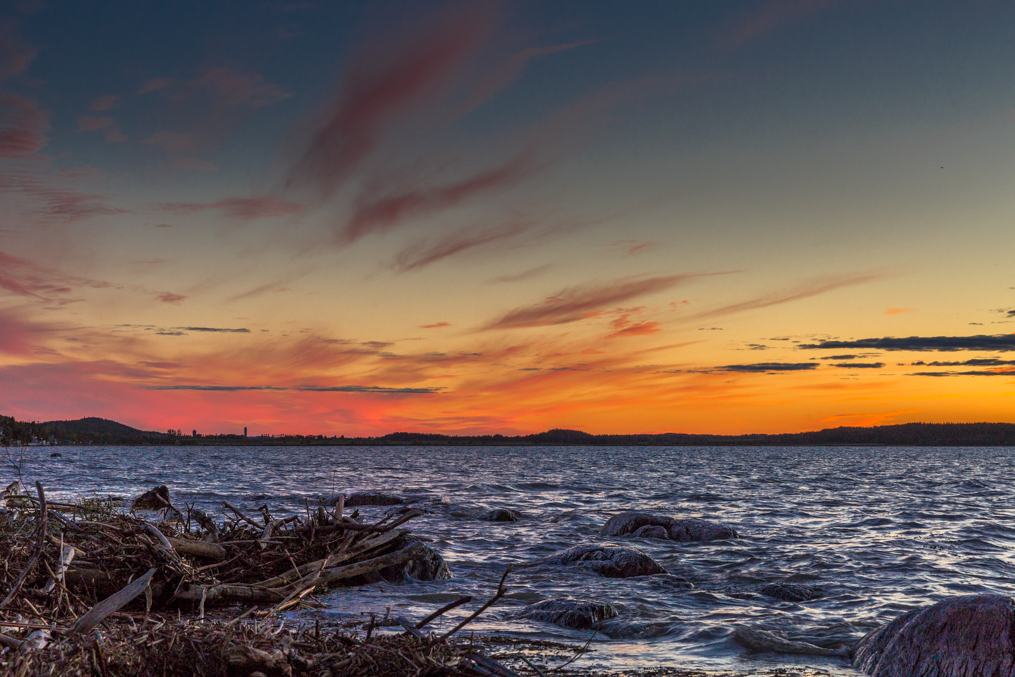 Ciel de feu sur le Saint-Laurent