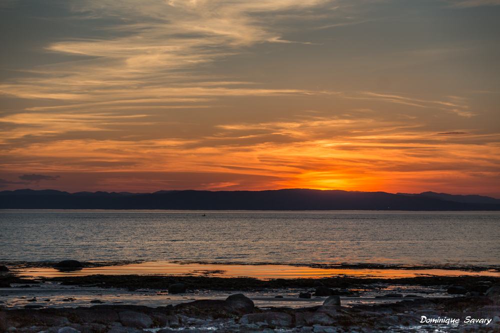 Le fleuve au soleil couchant